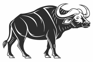 buffalo silhoette black vector