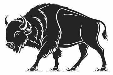 buffalo silhoette black vector