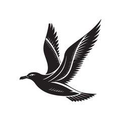 seagull vector silhouette clip art logo design illustration