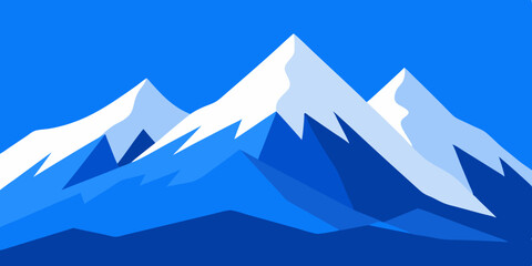 mountain landscape with blue sky