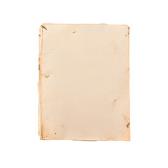 Aged sheet of paper with creases and stains.