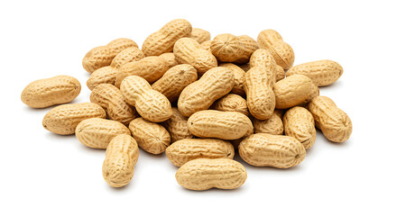 peanuts in shell white background
