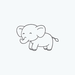 baby elephant vector illustration