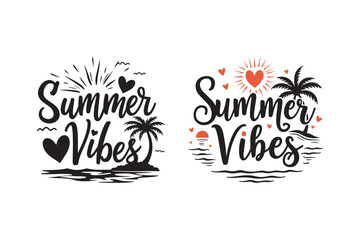 Summer Vibes Sunset Palm Designs