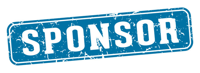sponsor rectangular sign. sponsor stamp