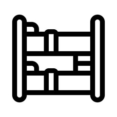 Bunk Bed Line Icon. Single icon, line vector icon