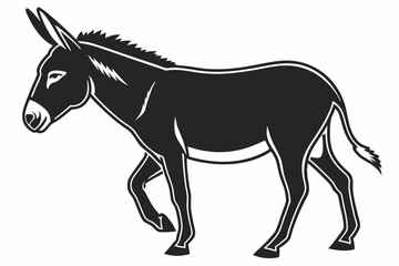 donkey sihouette black vector