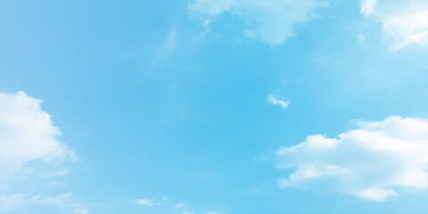 Daylight blue soft clouds, light sunny effect on the blooming white background, sunlight spots on the natural, beautiful spring season clear fresh mind change banner use wallpaper 