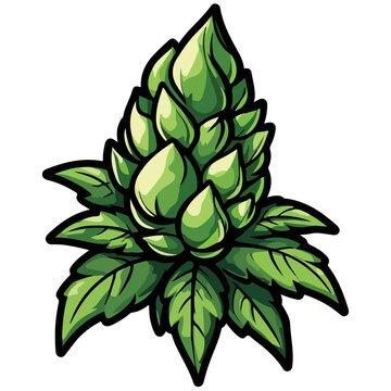 Vector Cannabis Marijuana Dispensary Bud Nug, Cannabis nug