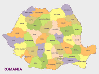 Map of Romania Regions and Administrative Divisions