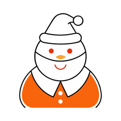 Pumpkin headed Santa vector illustration.