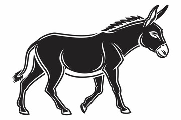 mule sihouette black vector