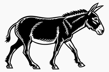 mule sihouette black vector