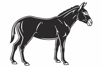 mule sihouette black vector