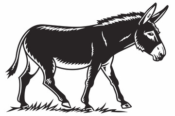 mule sihouette black vector