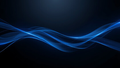 Dark Futuristic Abstract Background with Blue Glow