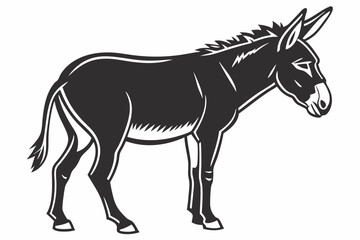 mule sihouette black vector