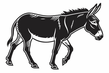 mule sihouette black vector