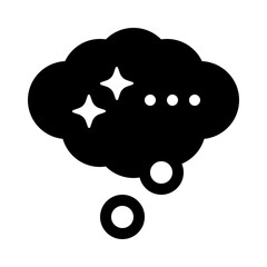Dreaming Glyph Icon. Single icon, glyph vector icon