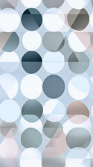 Modern Abstract Geometric Pattern with Rounded Triangles and Circles – Soft Pastel Grid Design for Backgrounds and Textures