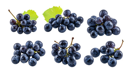 Juicy Red Grapes A Collection of Fresh Fruit Clusters On Transparent Background