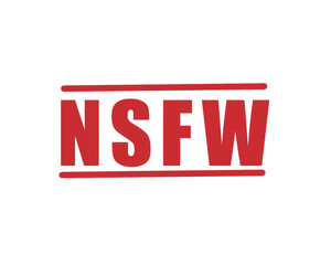 Vector Isolated NSFW Sign on White Background