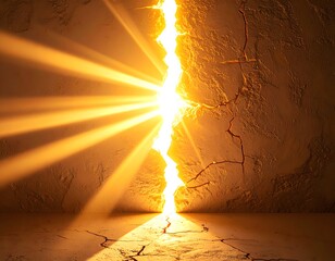 Cracked Wall with Bright Light