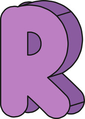 Colorful 3D Numbers and Letters