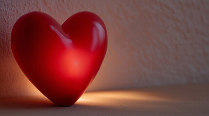 Obraz premium A romantic heart symbol against a soft glowing background