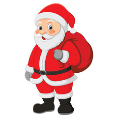 Whimsical Santa Claus Illustration Cheerful Holiday Spirit and Festive Cheer Perfect for Christmas Greetings and Seasonal Decor