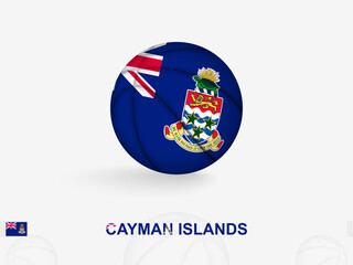 Cayman Islands Basketball Concept with National Flag Design.