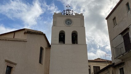bell tower of the church, calmness and fate strongly connected