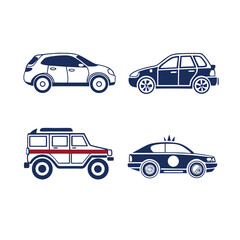 Car icon set vector. Adobe Illustrator Artwork