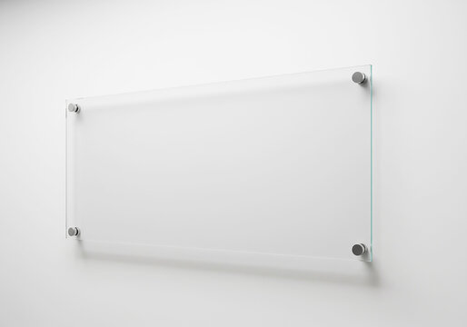 Clear Acrylic Wall Mounted Sign  Modern, Transparent Signage Solution for Businesses
