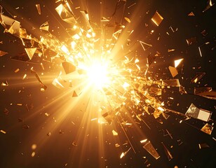 Golden Glass Explosion
