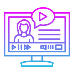 Naklejka premium Video lesson Icon
