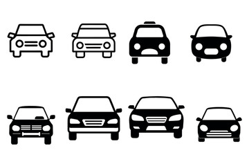 Fototapeta premium Vector Illustration of Various Vehicle car Icons