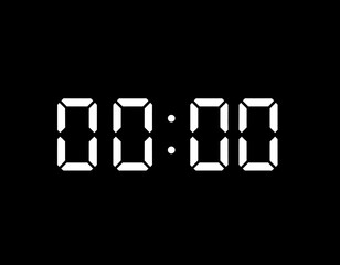 Digital Clock Display Zero Time