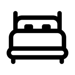 Bed Simple Line Icon. Single icon, line vector icon