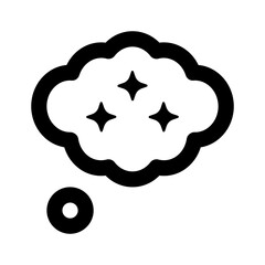 Dreaming Simple Line Icon. Single icon, line vector icon