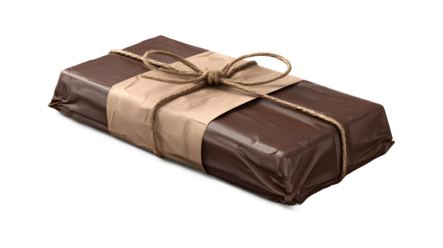 Gourmet Chocolate Bar Wrapped in Burlap