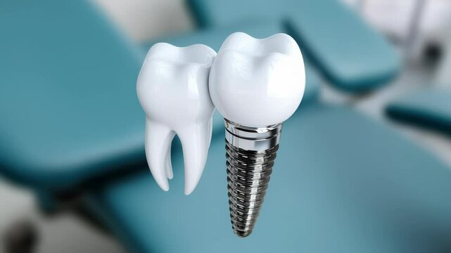 Molar implant: gum incision, titanium fixture, crown mount, jaw anchor, missing replacement, bone graft, dental accuracy, root simulation, smile precision, chewing restoration, oral solution