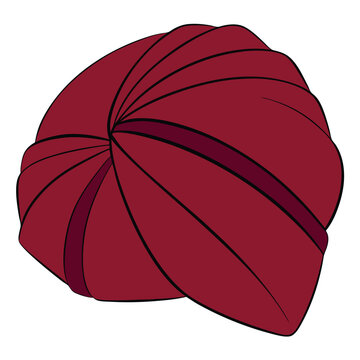Meticulously tied traditional Indian turban, also known as Pagri or Pheta, a symbol of honor.