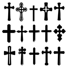 Christian cross - symbol of Christianity flat icon for apps and websites