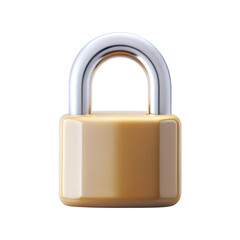 3d Render lock Security Icon
