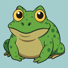 Fototapeta premium Warty toad sitting patiently, blending into its natural surroundings with quiet stillness