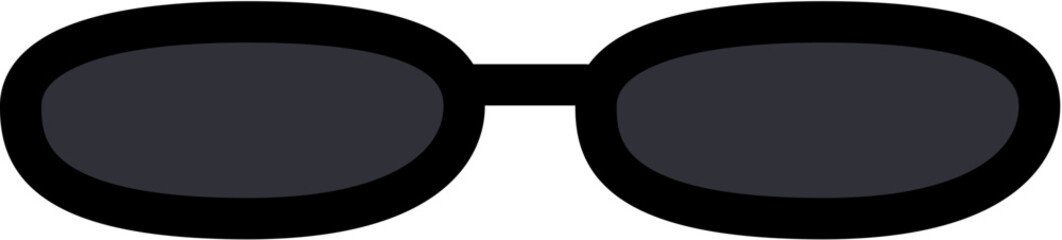 Minimal Oval Sunglasses &ndash; Flat Summer Eyewear Icon