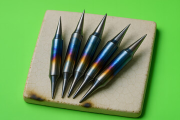 Naklejka premium Professional Soldering Tips Collection for Electronics Repair, DIY Projects, and Precision Work