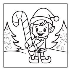 Christmas, black and white christmas coloring pages, christmas coloring book, holiday, bold and easy cute christmas coloring pages, line art, illustration, coloring book, coloring pages