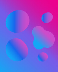 Gradient Liquid Shapes Background – Blue & Pink Abstract Fluid Design